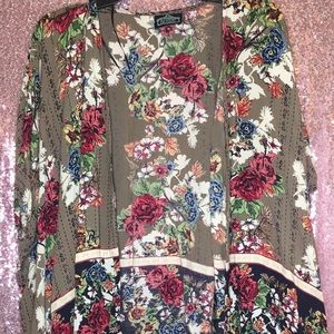 Floral Print Kimono